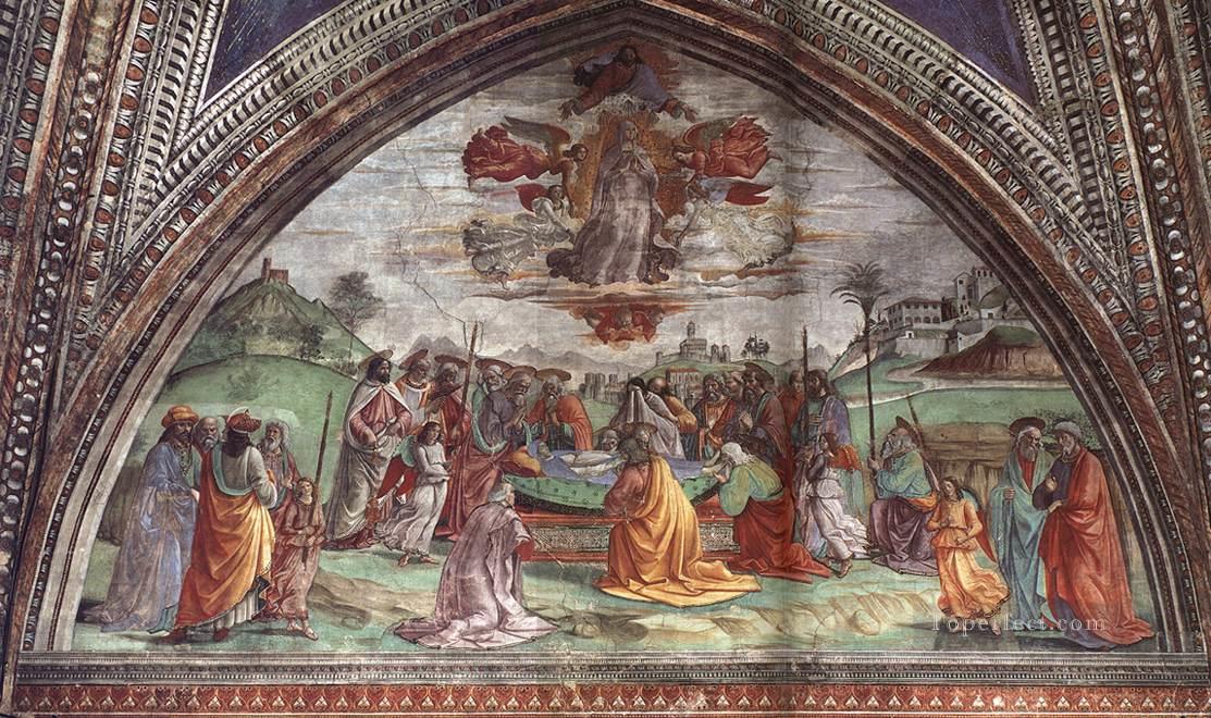 Muerte Y Asunción De La Virgen Renacimiento Florencia Domenico Ghirlandaio Pintura al óleo